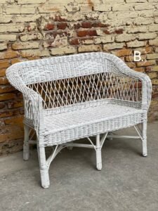 Sillón Lorenzo Doble Pintado Blanco | Basket Shop