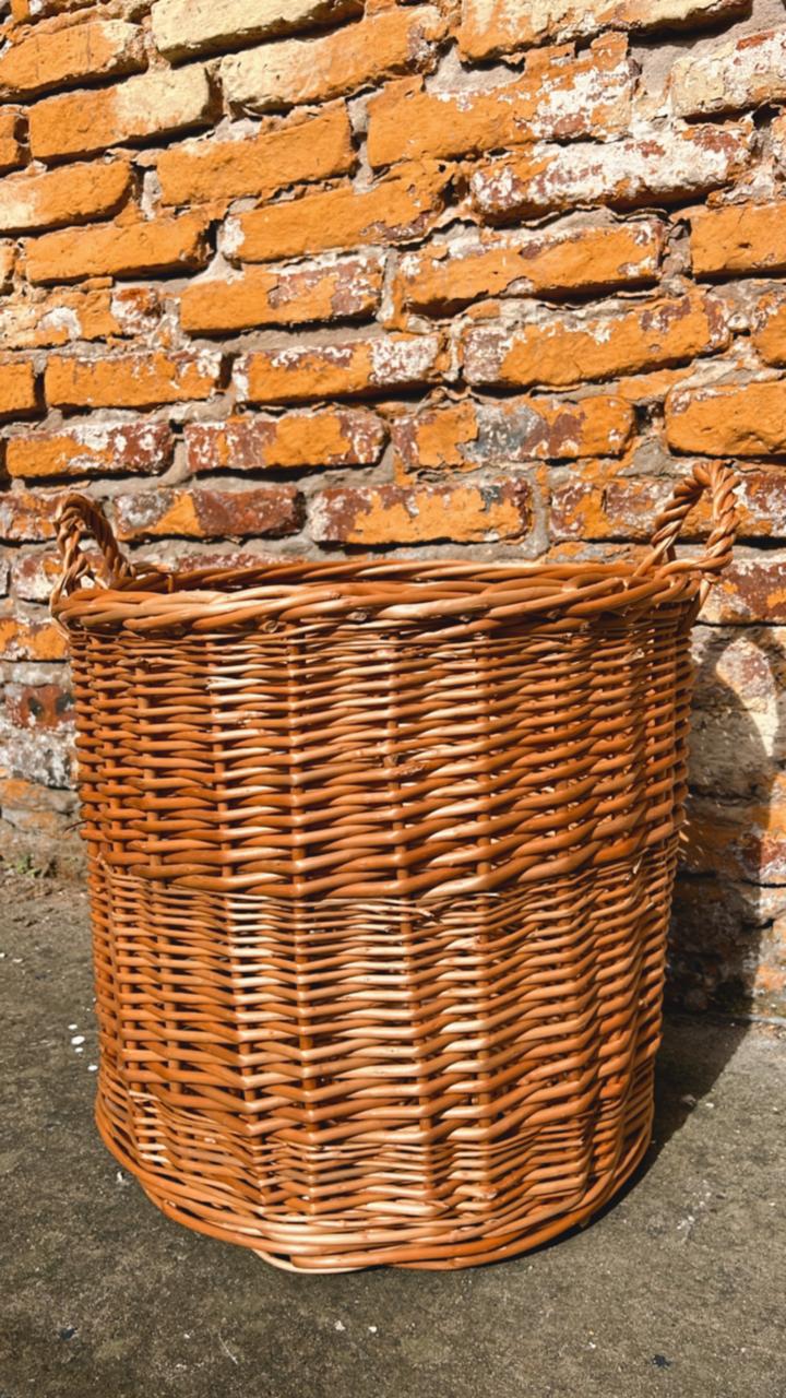 Canasto Leñero Redondo Grande 50×50 cm Mimbre | Basket
