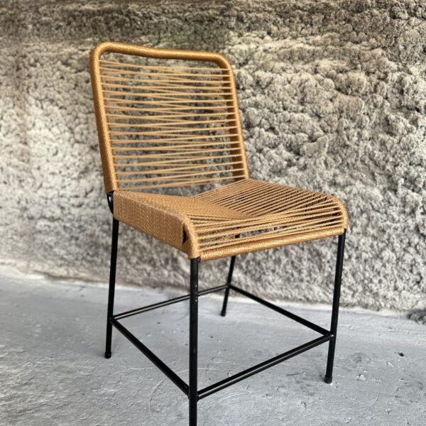 Silla Tulum Marrón Eco – Caño y Yute | Basket Shop