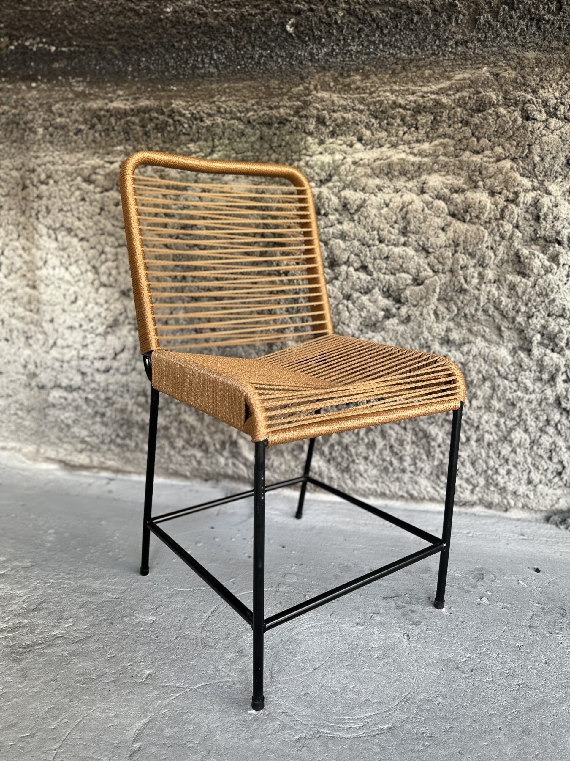 Silla Tulum Marrón Eco – Caño y Yute | Basket Shop
