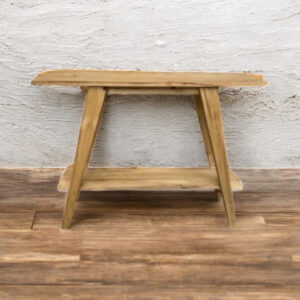 Mesa de Arrime con Estante 1 m Encerada | Basket Shop