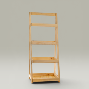 Organizador de Madera 4 Estantes Sin Pintar | Basket Shop