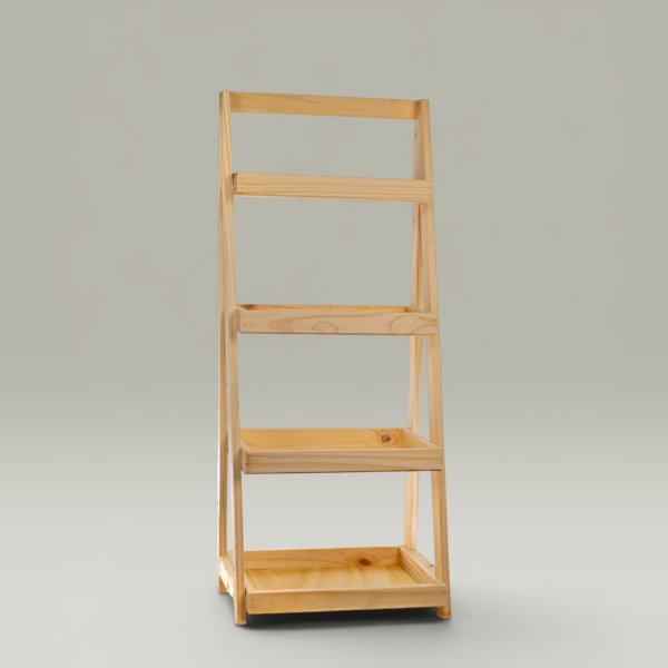 Organizador de Madera 4 Estantes Sin Pintar | Basket Shop