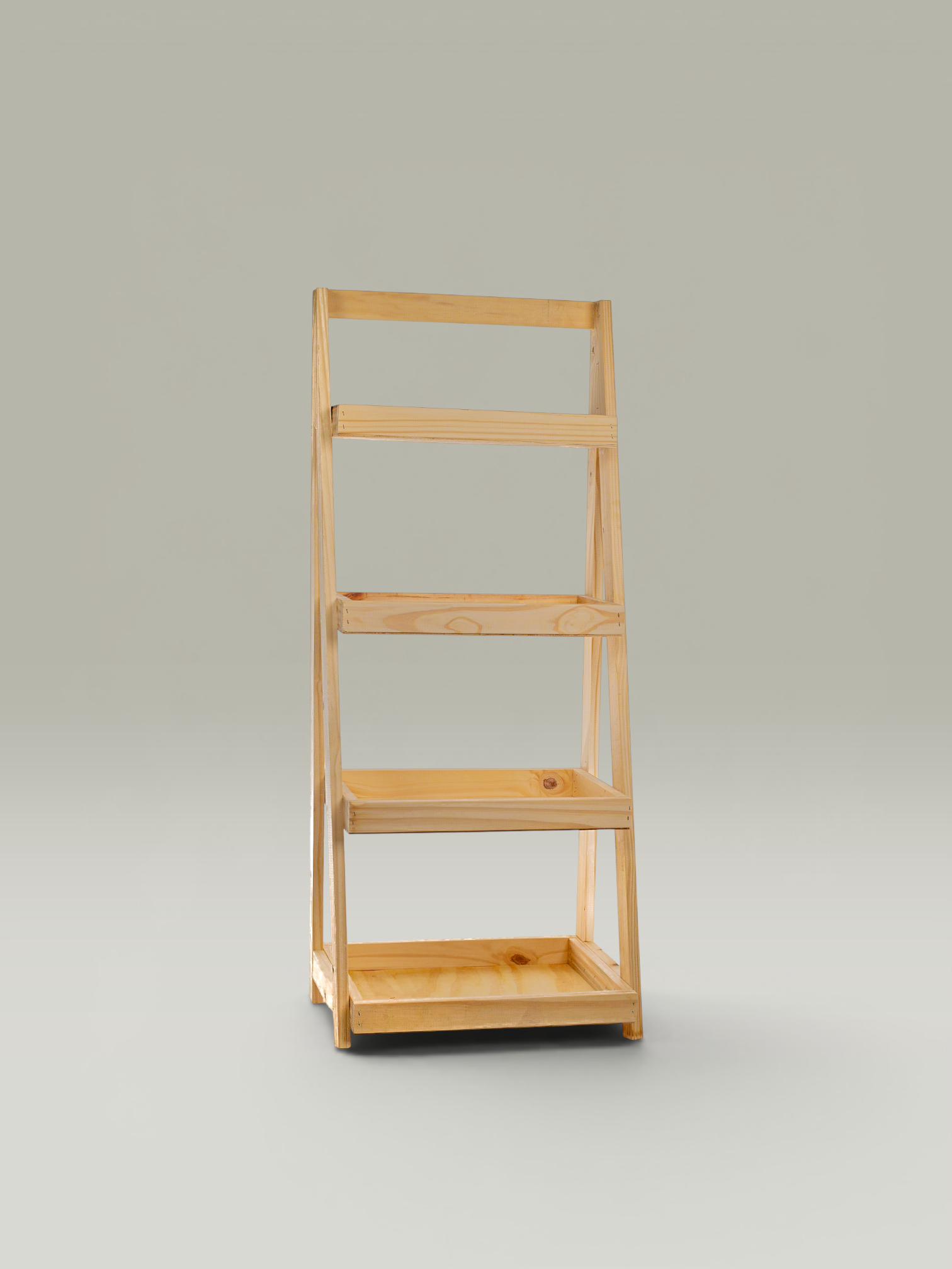 Organizador de Madera 4 Estantes Sin Pintar | Basket Shop
