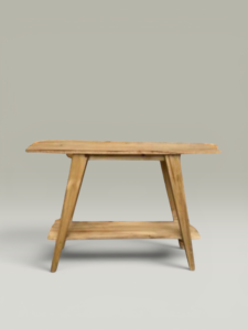 Mesa de Arrime con Estante 1 m Encerada | Basket Shop