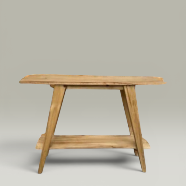 Mesa de Arrime con Estante 1 m Encerada | Basket Shop