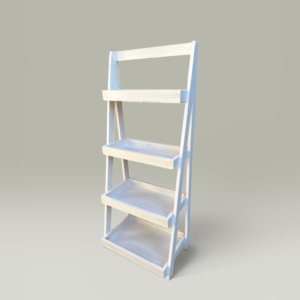 Organizador de Madera 4 Estantes Patinado Blanco | Basket