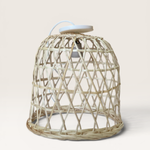 Lámpara Calada Mimbre Clarito 30x30 cm | Basket Shop