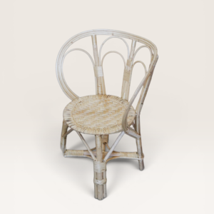 Silla Mar del Plata Blanca Mimbre 60 cm | Basket Shop