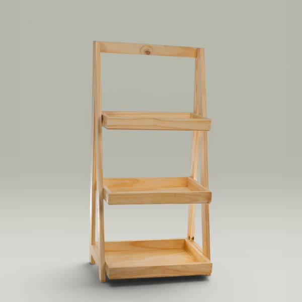 Organizador de Madera 3 Estantes Sin Pintar | Basket Shop