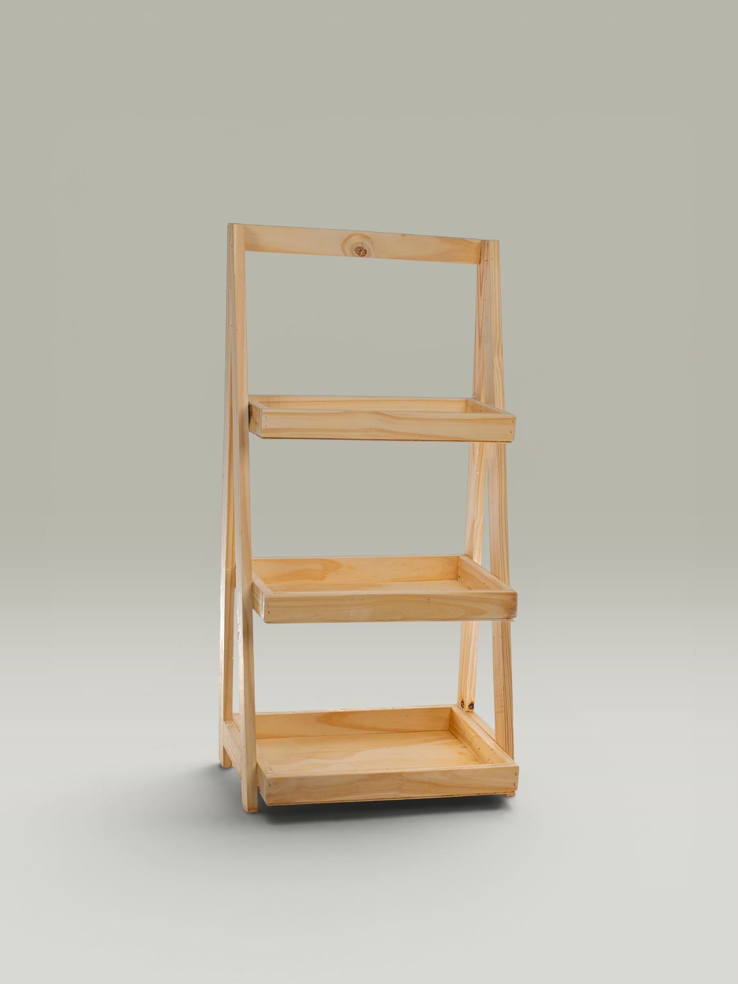 Organizador de Madera 3 Estantes Sin Pintar | Basket Shop