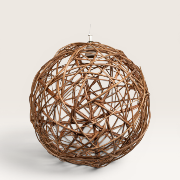 Esfera Colgante de Mimbre 30 cm – Lámpara | Basket Shop