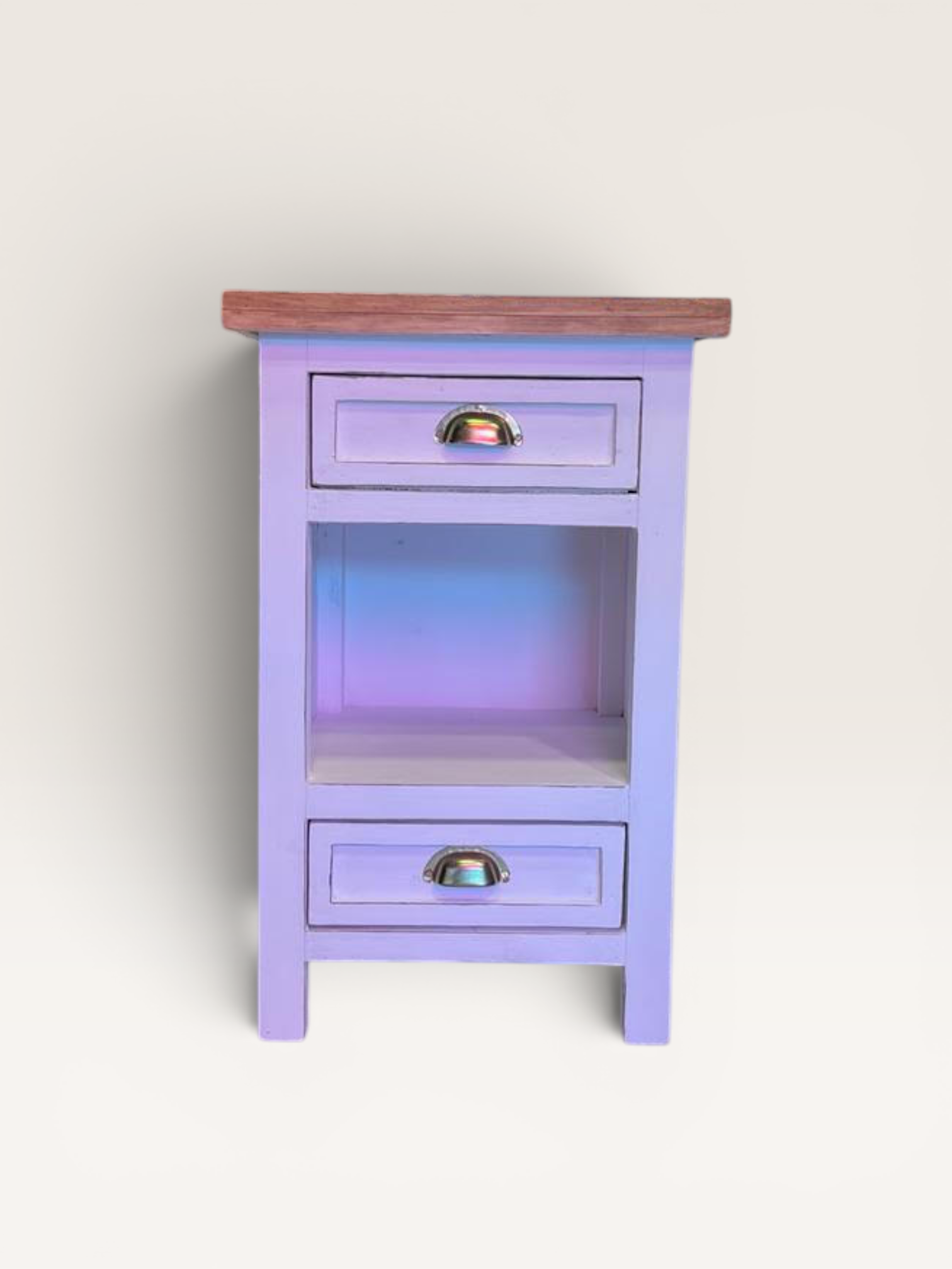 Mesa de Luz Vita Pino Blanco con Tapa Encerada | Basket