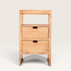 Mesa de Luz Minimalista Encerada 40 cm | Basket Shop