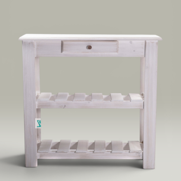 Mesa de Arrime Patinada 60x30x80 cm | Basket Shop
