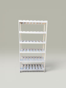 Estantería Blanca Decapada 60 cm Pino 1.60 m | Basket