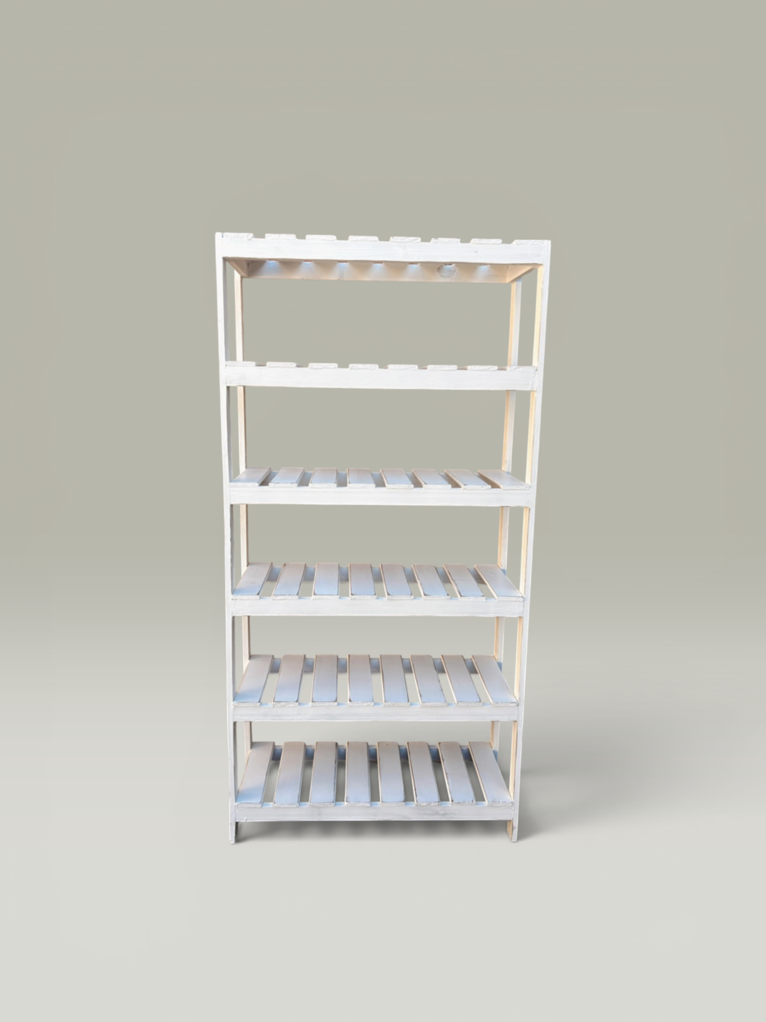 Estantería Blanca Decapada 60 cm Pino 1.60 m | Basket