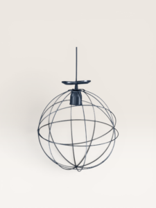 Lámpara Colgante de Hierro 50 cm Negro o Cobre | Basket