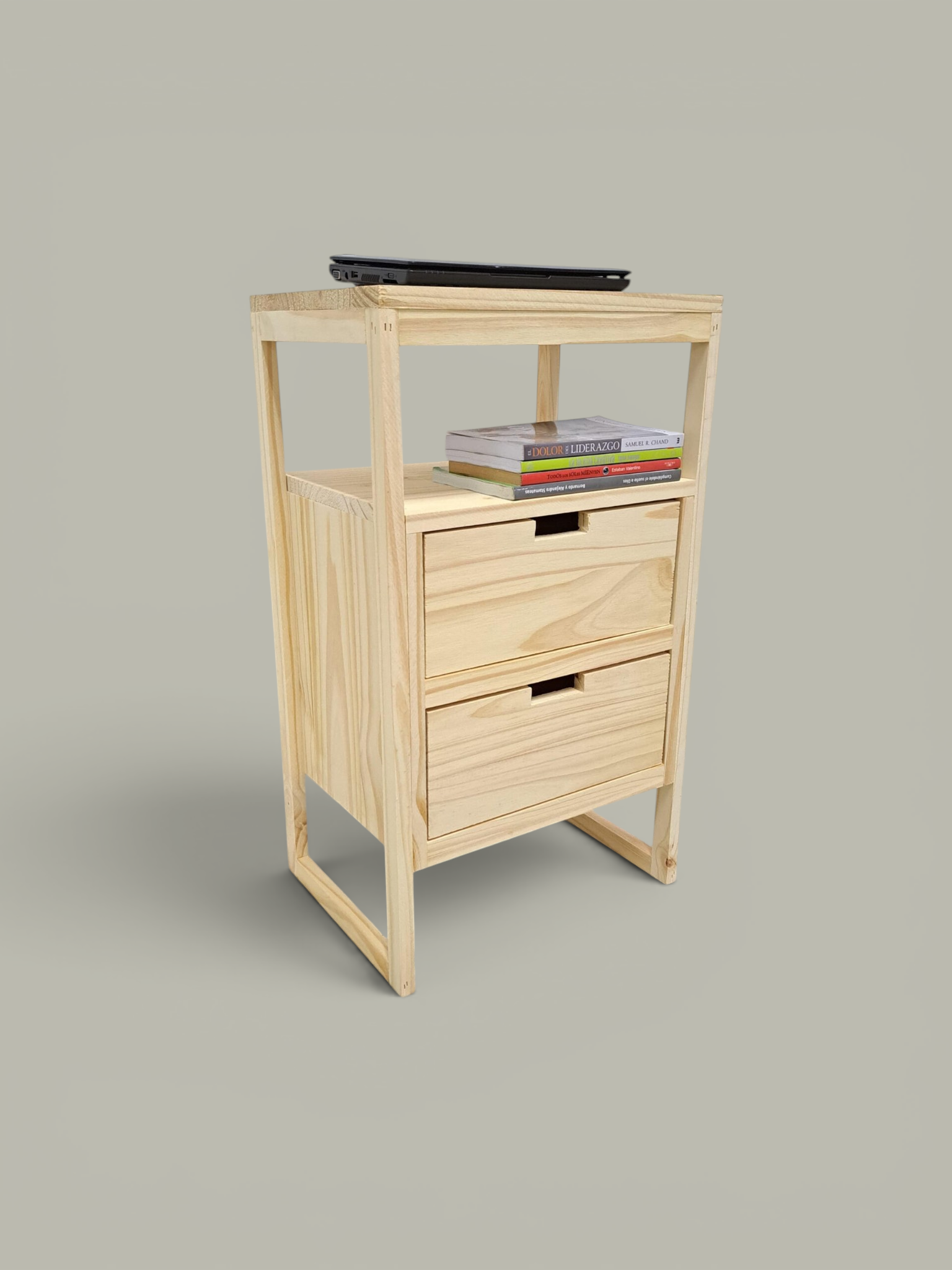 Mesa de Luz Minimalista 40 cm Pino Natural | Basket Shop