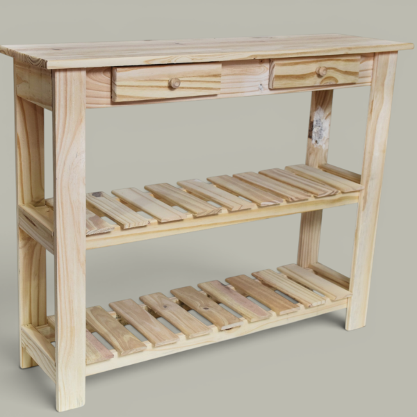 Mesa de Arrime 1 m Pino Crudo | Basket Shop