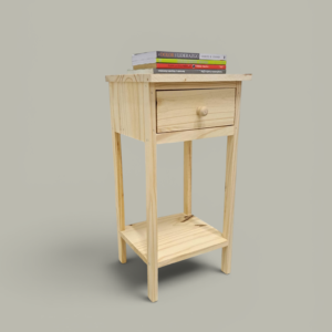 Mesa de Luz 1 Cajón 30 cm Pino Natural | Basket Shop