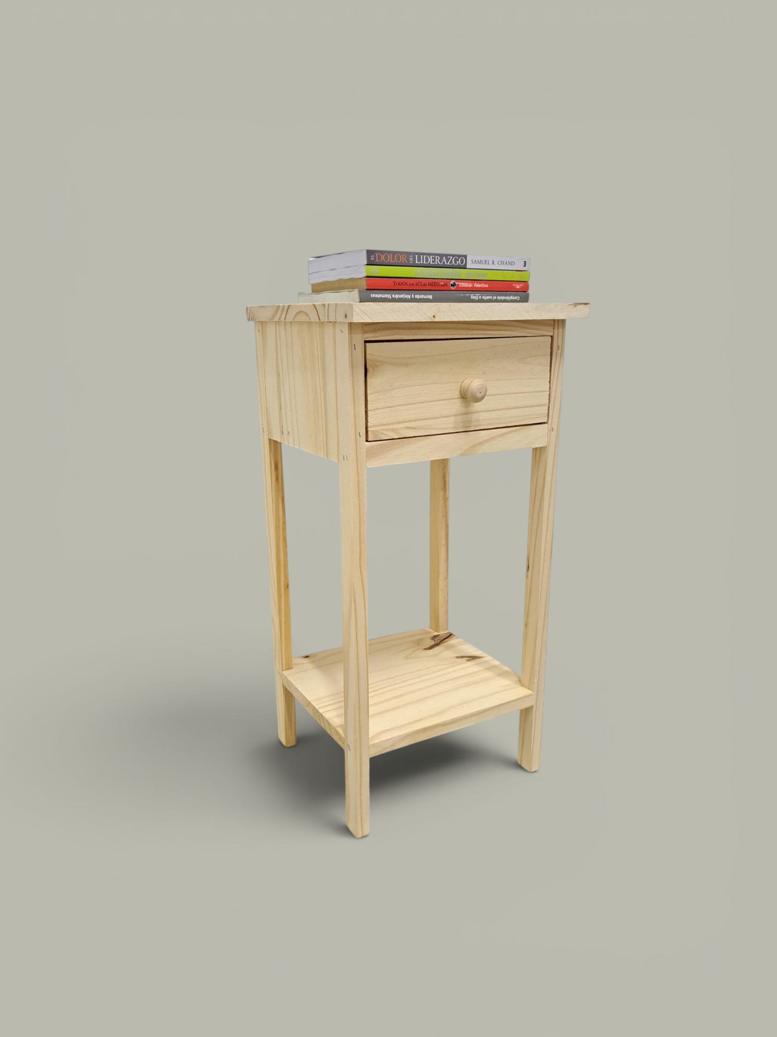 Mesa de Luz 1 Cajón 38 cm Pino Natural | Basket Shop