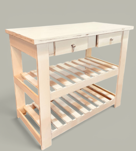 Desayunador 1.20 m Blanco Decapado – Cocina | Basket