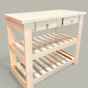 Desayunador 1.20 m Blanco Decapado – Cocina | Basket