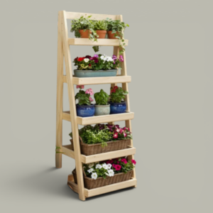 Organizador de Madera 5 Estantes Sin Pintar | Basket Shop