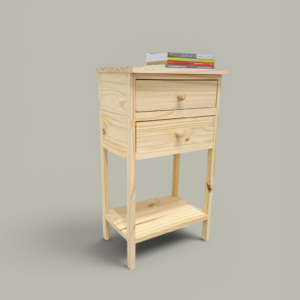 Mesa de Luz Sommier 40 cm Pino Natural | Basket Shop