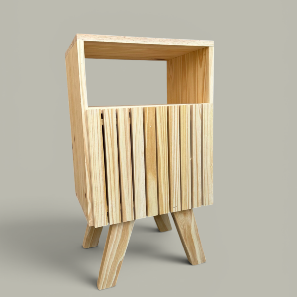Mesa de Luz Varillada Pino Crudo 40 cm | Basket Shop