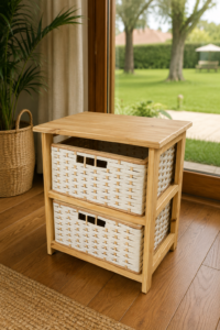 Cajonera 2 Cajones Suncho – Crudo | Basket Shop