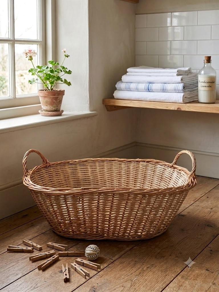 Canasto Leñero Oval Mediano 60 cm Mimbre | Basket Shop