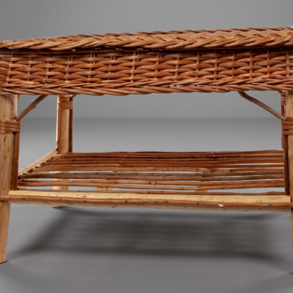 Mesa Ratona de Mimbre 60x40 cm – Living | Basket Shop