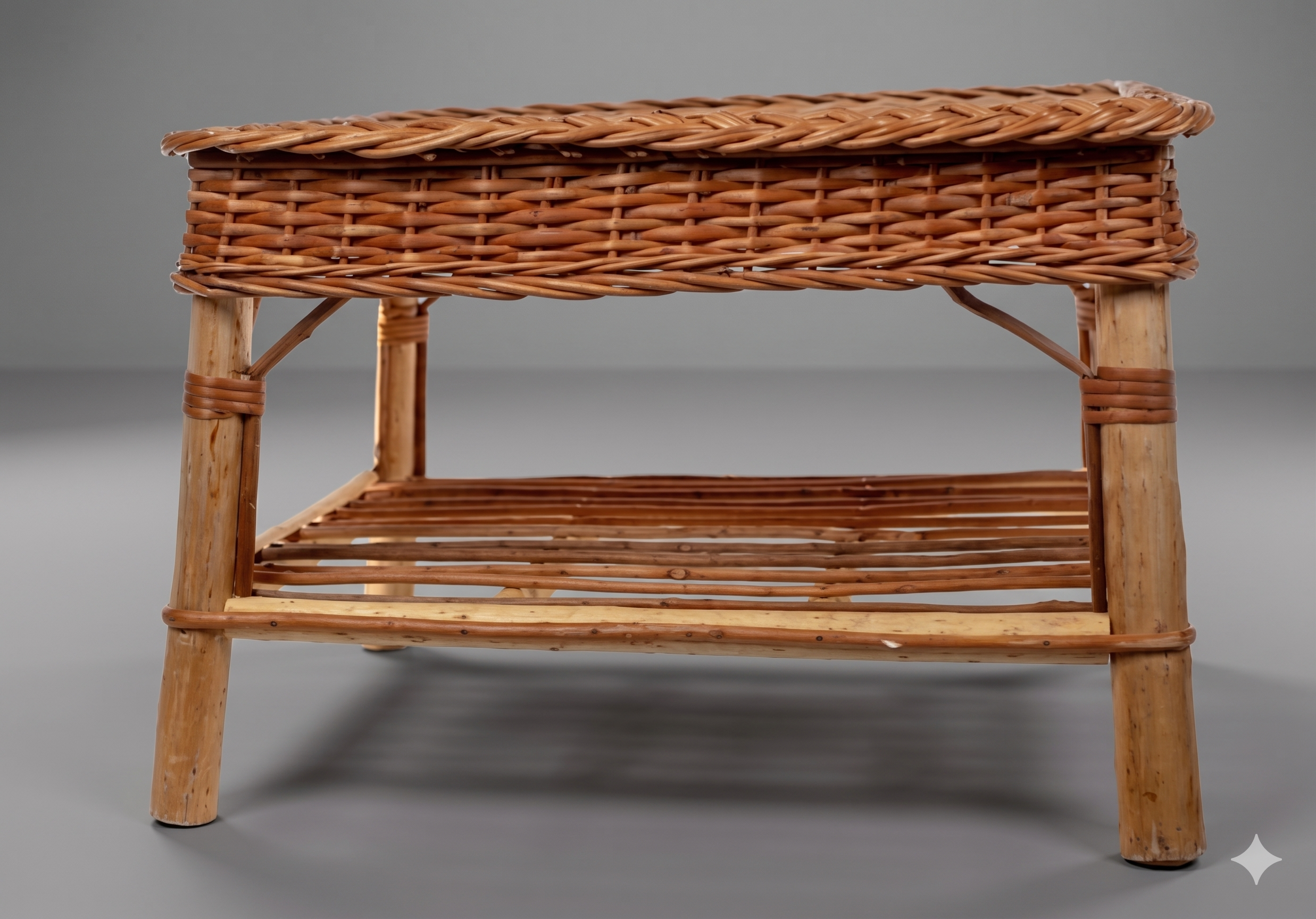 Mesa Ratona de Mimbre 60×40 cm – Living | Basket Shop