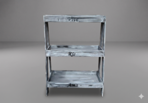 Macetero 3 Estantes Modelo Gabi Gris 63 cm | Basket Shop