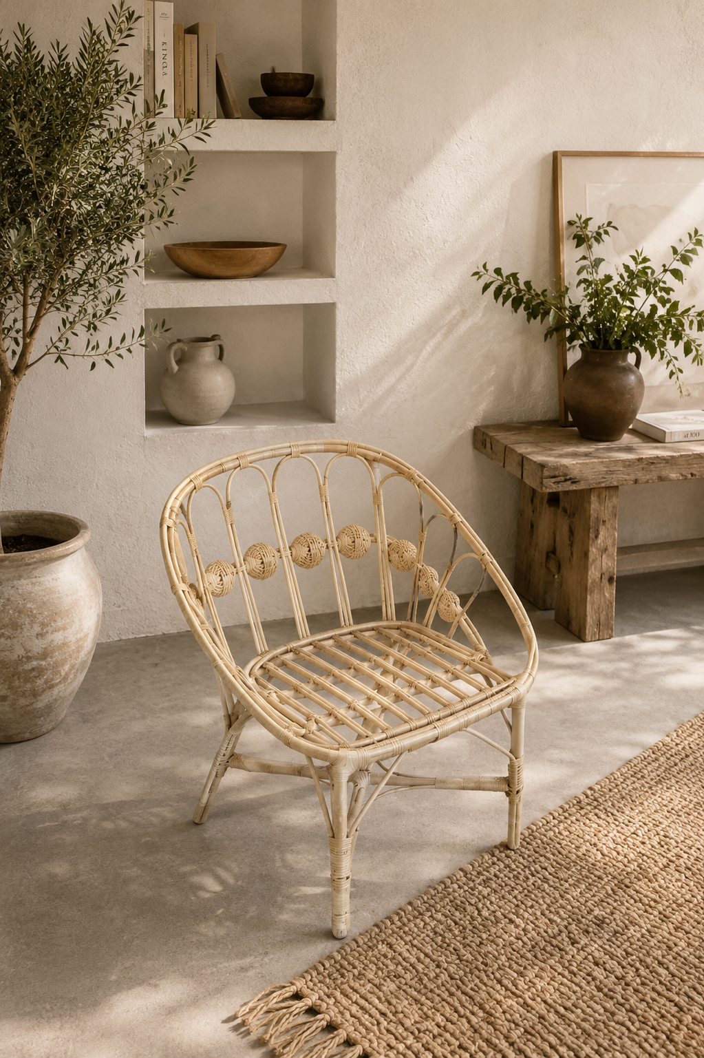 Sillón Rulo Mimbre 65 cm – Living | Basket Shop