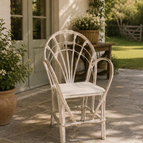 Sillón de Palo de Mimbre Pintado | Basket Shop