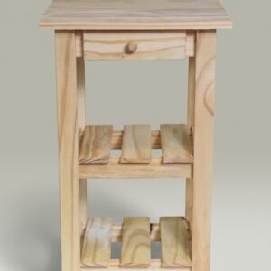 Mesa Olivia Pata Recta Pino Natural 40 cm | Basket Shop