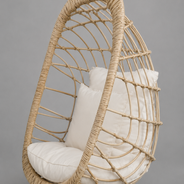 Silla Hamaca Colgante Mimbre Sin Pintar 120 kg | Basket