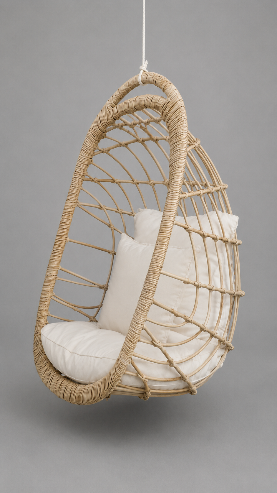 Silla Hamaca Colgante Mimbre Sin Pintar 120 kg | Basket