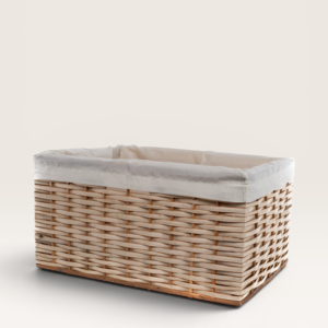 Canasto Mimbre con Tela 40x30 cm | Basket Shop