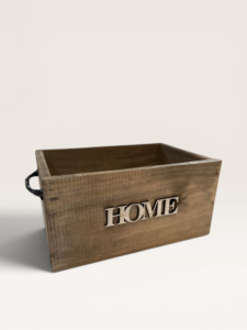 Cajón de Madera Home Pintado Oscuro 30×15 cm | Basket