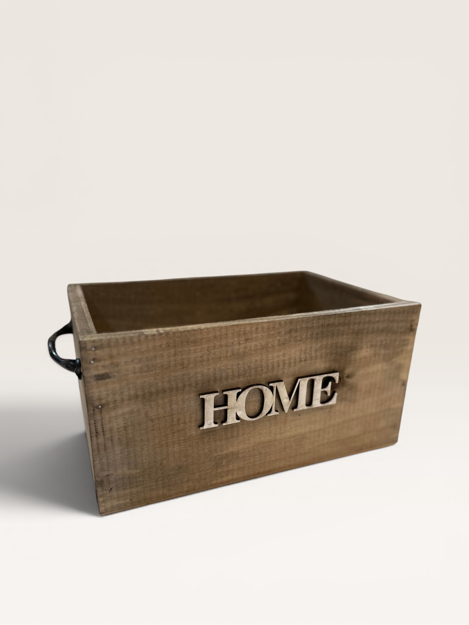 Cajón de Madera Home Pintado Oscuro 30×15 cm | Basket