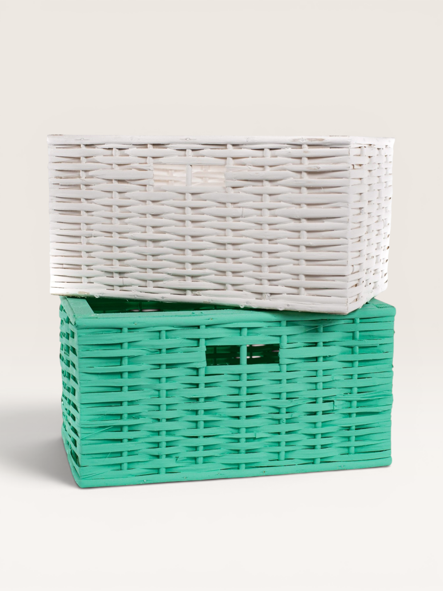 Canasto Mimbre Pintado 40×30 cm – Varios Colores | Basket