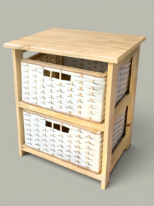 Cajonera 2 Cajones Suncho – Crudo | Basket Shop
