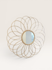 Espejo Flor Mediano Mimbre 70 cm | Basket Shop