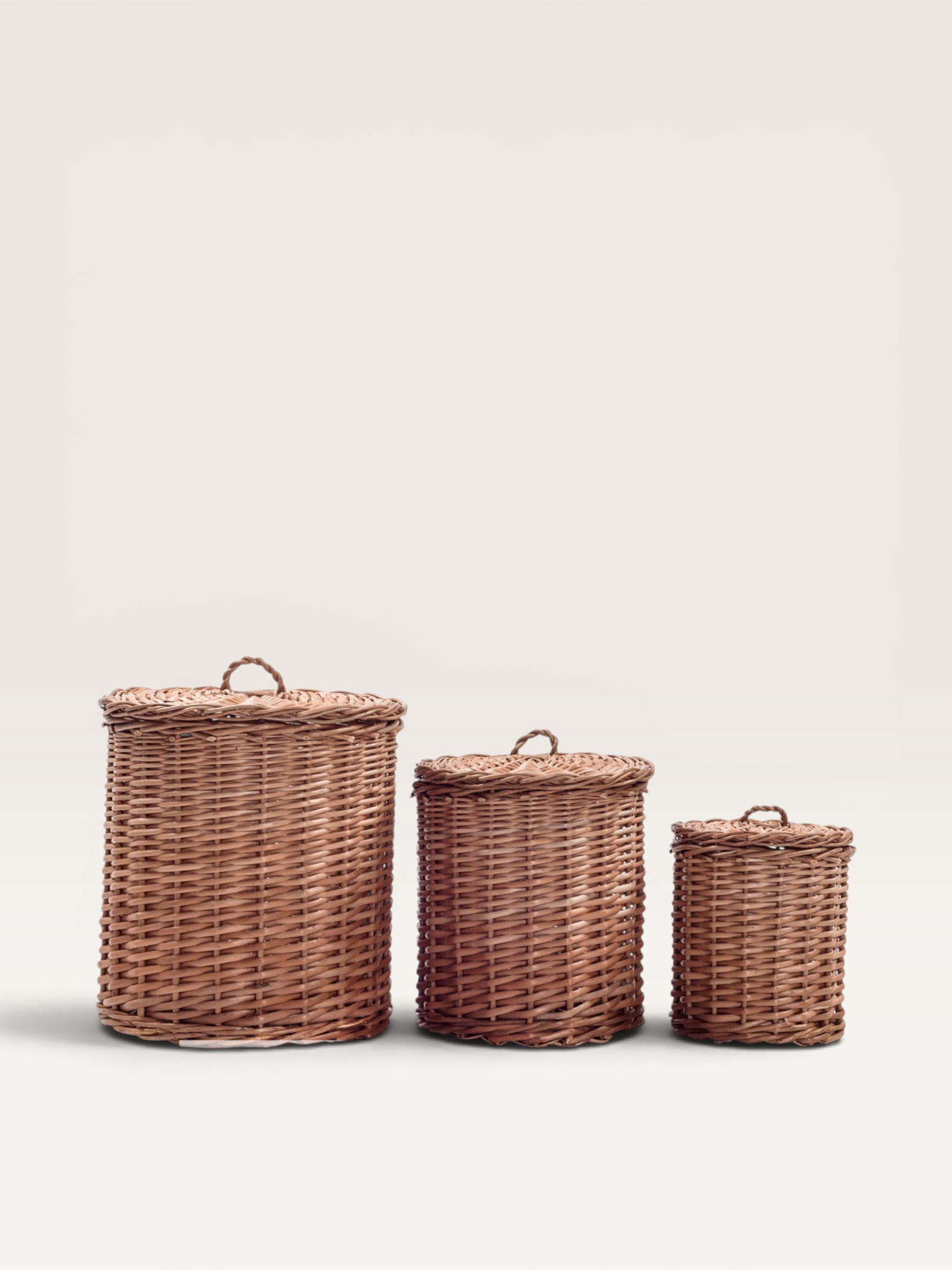 Tacho con Tapa Grande 28×28 cm Mimbre | Basket Shop