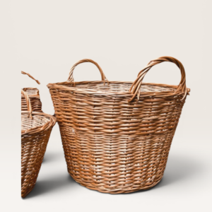 Leñero Cónico Mimbre Partido 38 cm | Basket Shop