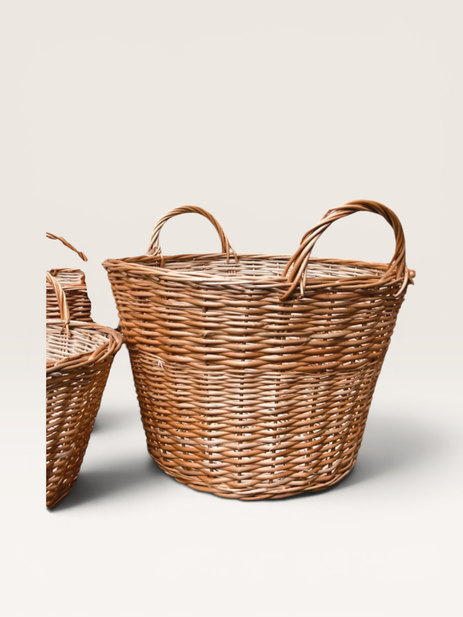 Leñero Cónico Mimbre Partido 50 cm | Basket Shop